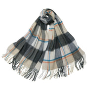 elegant plaid wool shawl, view 6 - MRSLM