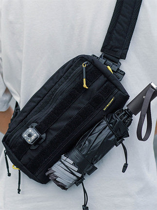 Men's tactical crossbody messenger bag, view 3 - MRSLM