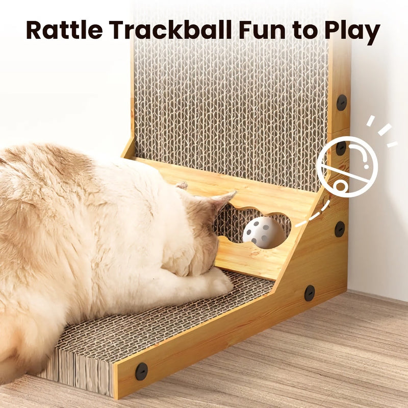 L-shaped cat scratcher, view 5 - MRSLM