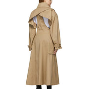 high-waist hollow-out trench coat, view 5 - MRSLM