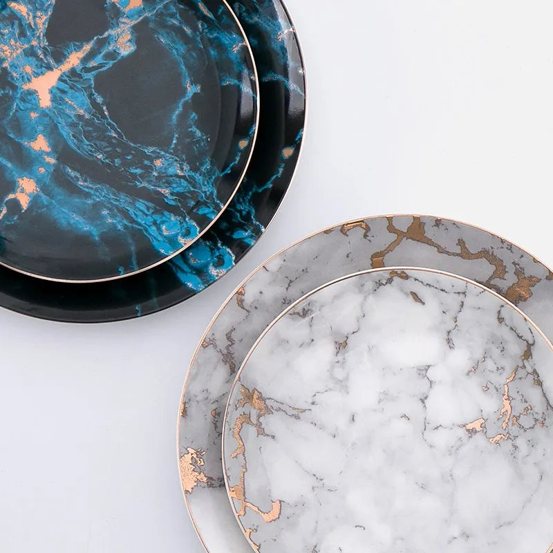 Marble ceramic dinner plates, view 9 - MRSLM