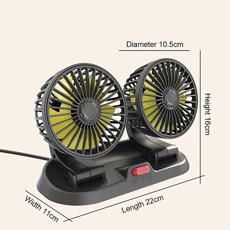 dual head USB car fan, view 11 - MRSLM