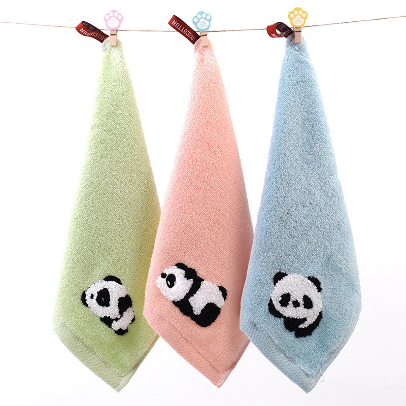 cartoon panda jacquard cotton baby face towel, view 12 - MRSLM