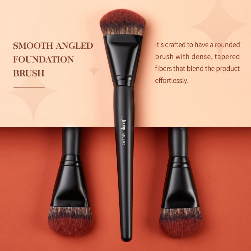 vegan angled foundation brush, view 5 - MRSLM