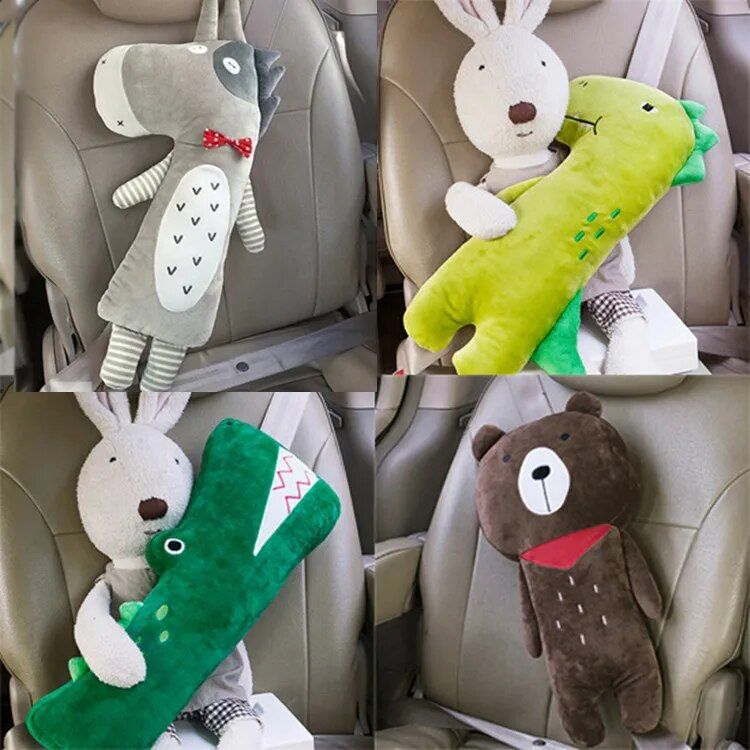 kids car seat belt doll pillow, view 9 - MRSLM