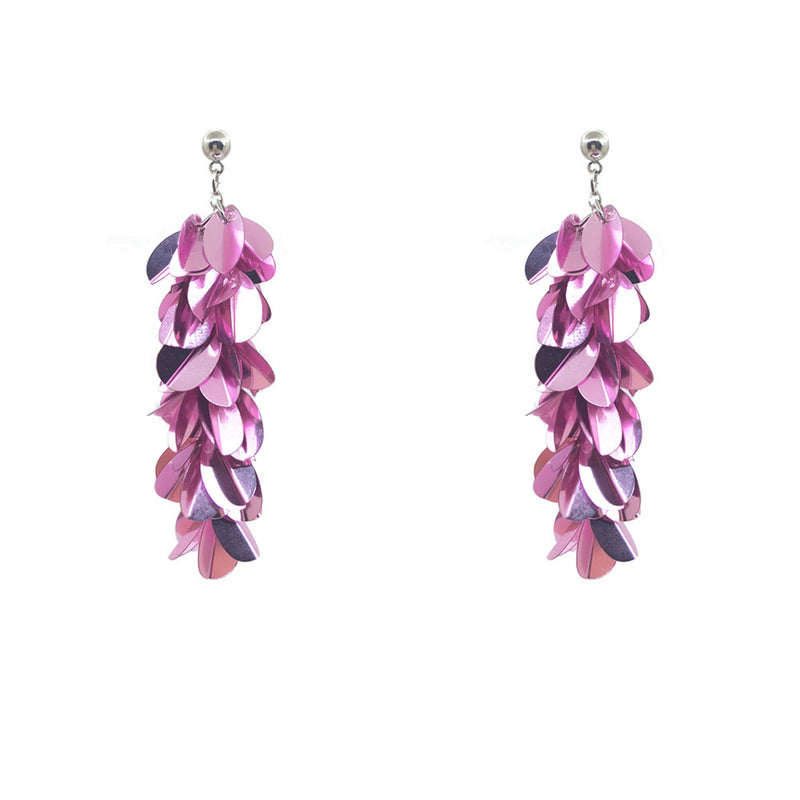 pink bead ear pins, view 4 - MRSLM
