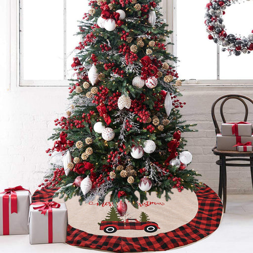 linen-look christmas tree skirt - MRSLM