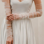 Bridal pearl fingerless gloves - MRSLM