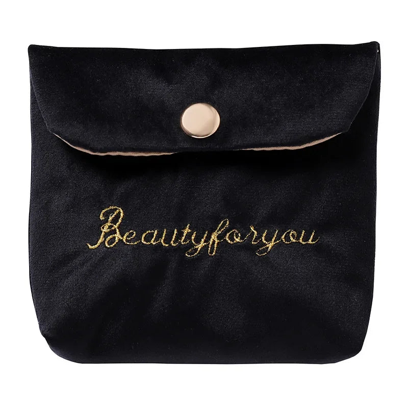 Velvet mini cosmetic and storage bag, view 4 - MRSLM