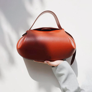 Round vegan leather handbag - MRSLM