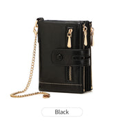 women's short pu leather wallet, view 4 - MRSLM