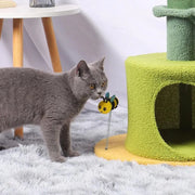 flower tree cat tower with hammock bed, view 5 - MRSLM