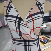 long sleeve printed dress, view 2 - MRSLM