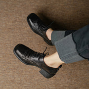 women's lace-up leather heels, view 9 - MRSLM