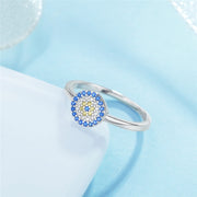 blue sterling silver ring, view 3 - MRSLM
