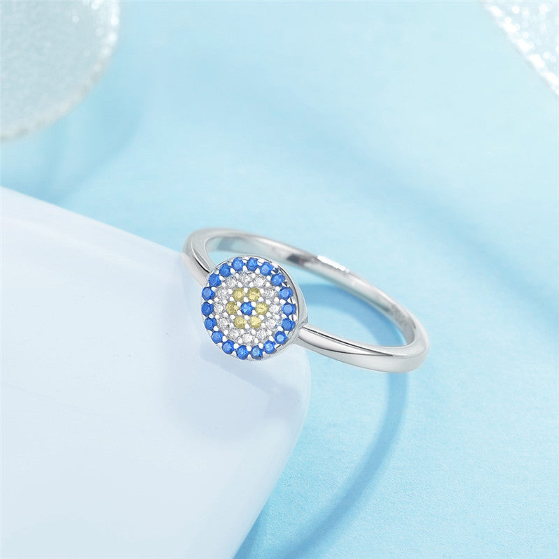 blue sterling silver ring, view 3 - MRSLM