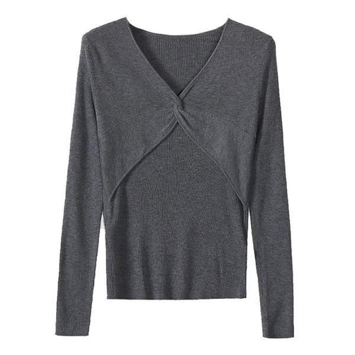 v-neck pullover sweater, view 2 - MRSLM