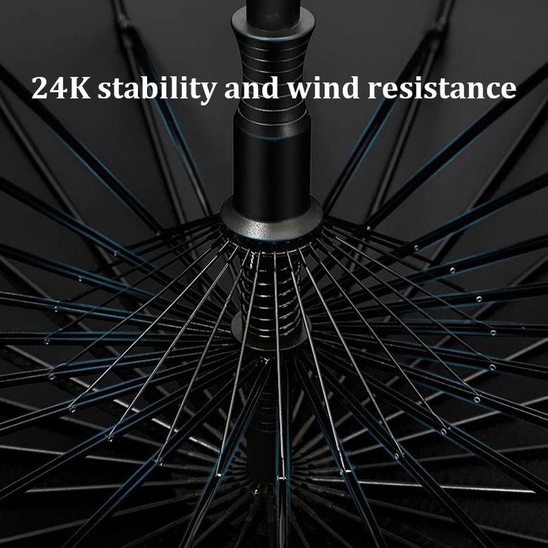 24-rib windproof long handle umbrella, view 12 - MRSLM