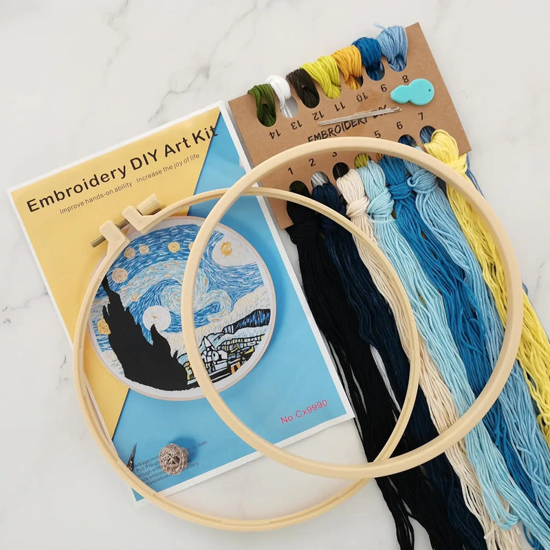 Starry Night embroidery starter kit, view 8 - MRSLM