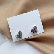 heart bling zircon stud earrings, view 9 - MRSLM