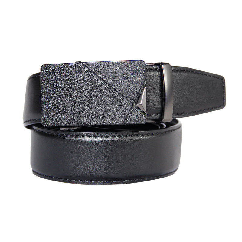 men's automatic buckle leather belt, view 4 - MRSLM