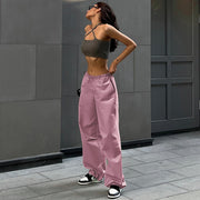 women's simple loose-fitting cotton pants, view 12 - MRSLM