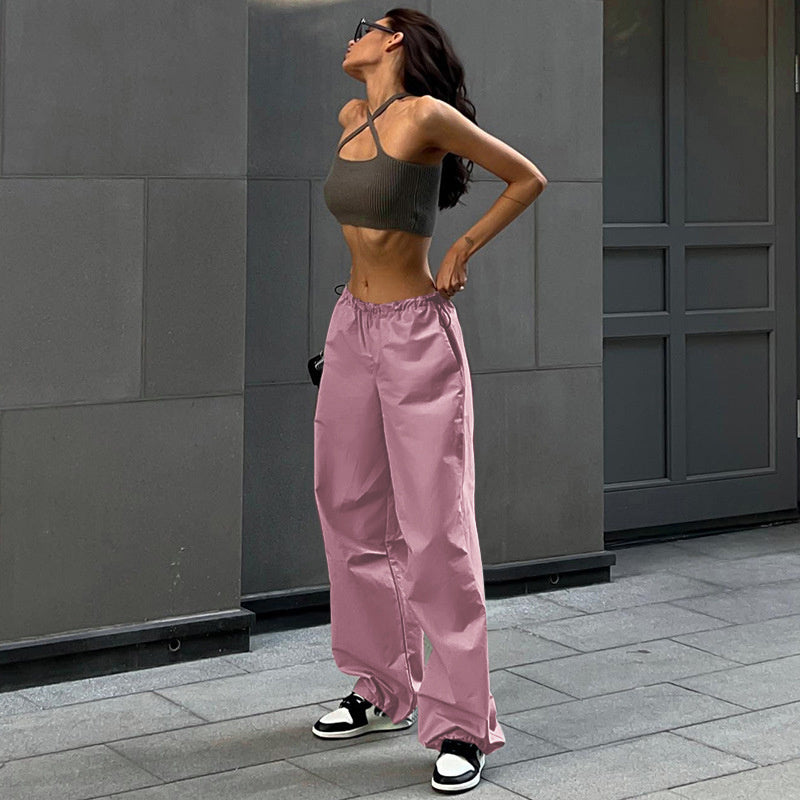 women's simple loose-fitting cotton pants, view 12 - MRSLM