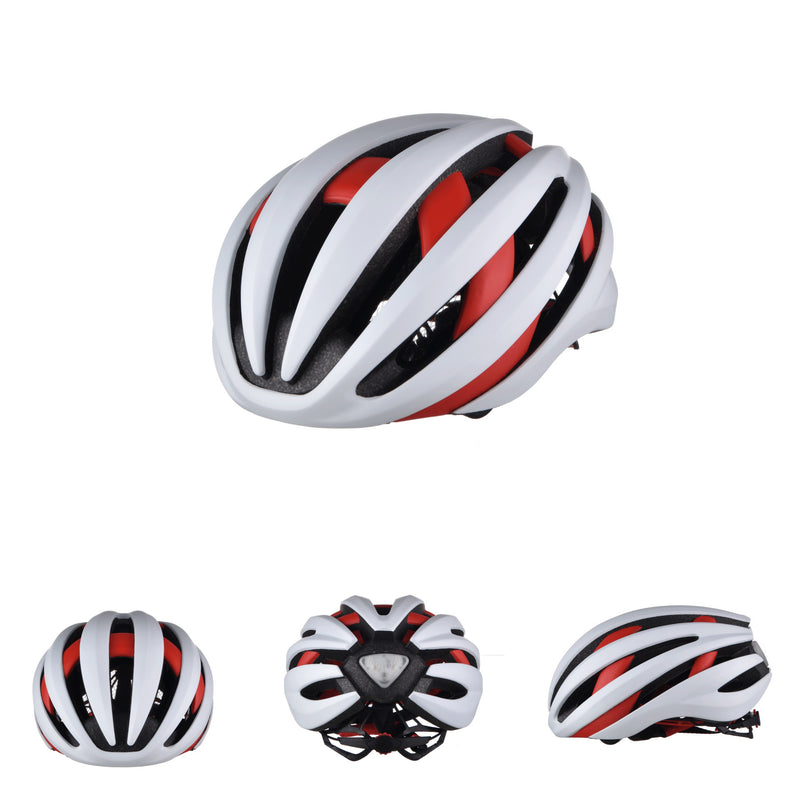 riding helmet with LED tail light, view 4 - MRSLM