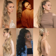 blonde wavy clip-in ponytail extension, view 21 - MRSLM