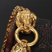 men's stainless steel lion head bracelet, view 3 - MRSLM