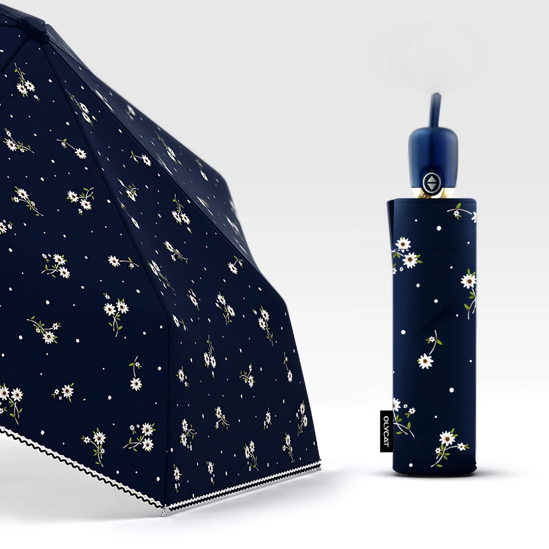 floral folding umbrella, view 3 - MRSLM