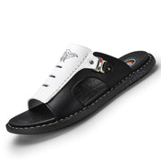 men's casual leather flip flops, view 4 - MRSLM