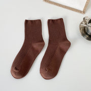 Retro solid color cotton socks, view 2 - MRSLM