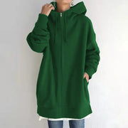 women's fuzzy full-zip long hoodie, view 14 - MRSLM