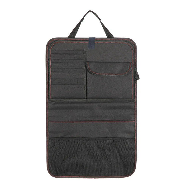 car seat back organizer with foldable tray, view 7 - MRSLM