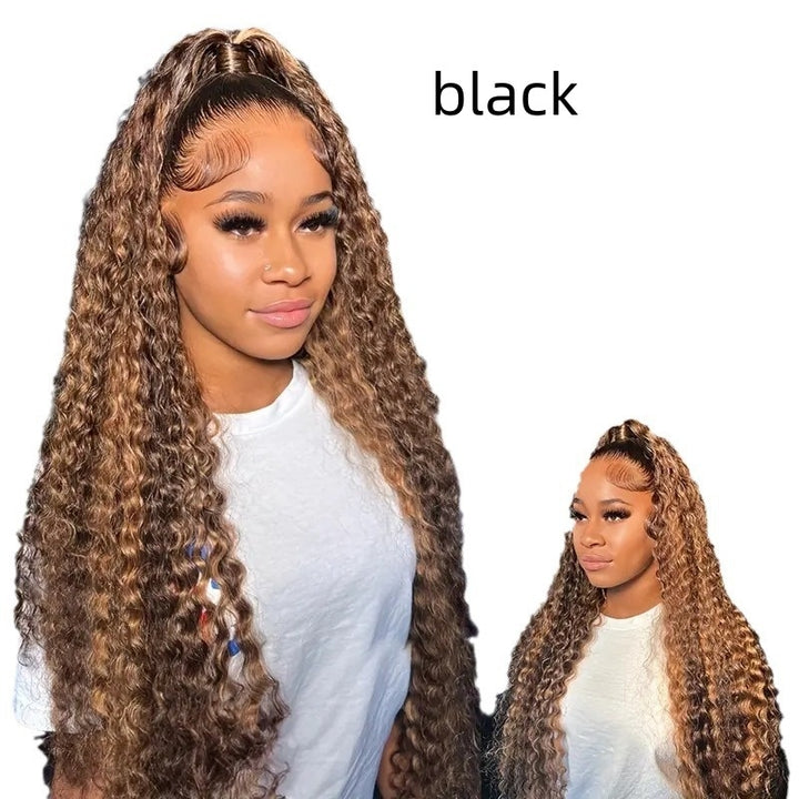 Foreign Trade European And American Fashion Front Lace Wig Cross-border African Hot Selling Piano Color Small
