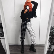 checkerboard high waist trousers - MRSLM