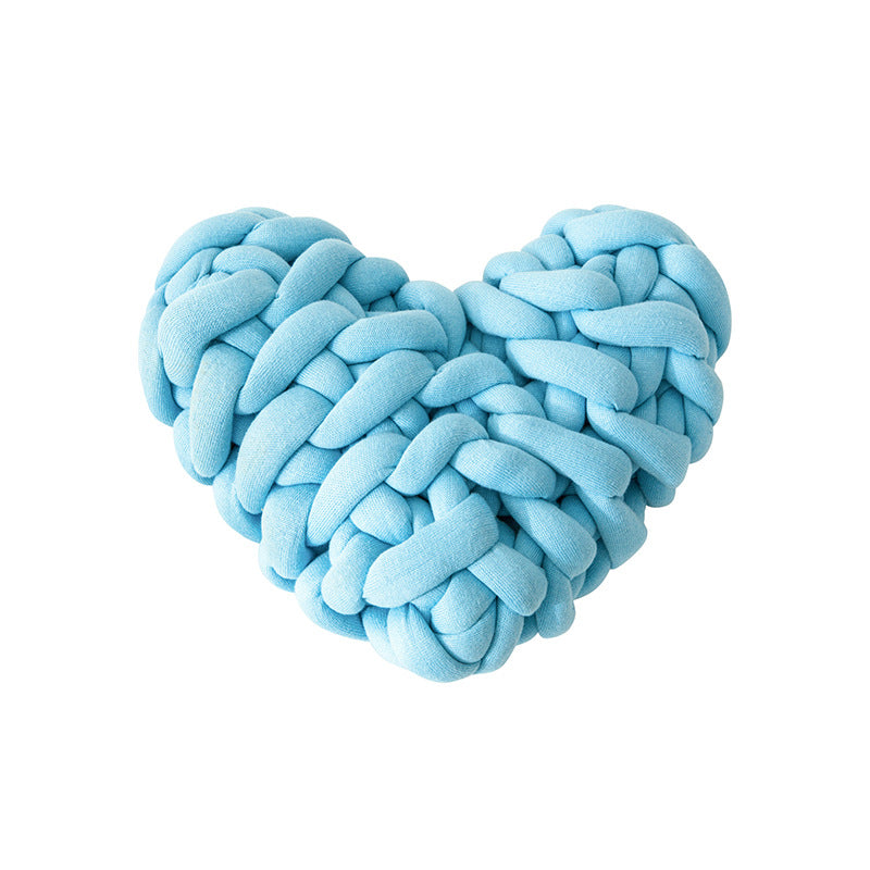 heart-shaped decorative knot cushion, view 3 - MRSLM