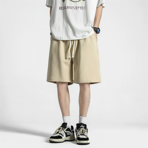 men's solid color casual cotton shorts - MRSLM