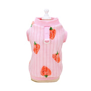 strawberry fleece vest for dogs and cats, view 2 - MRSLM