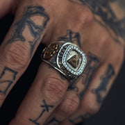 s925 silver eye of god vintage ring, view 5 - MRSLM