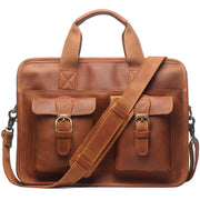 men's retro cowhide briefcase, view 5 - MRSLM