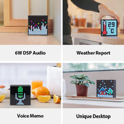 bluetooth speaker with alarm clock and led display, view 4 - MRSLM