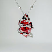 snake heart pendant necklace, view 3 - MRSLM