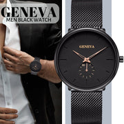 men's minimalist ultra thin quartz watch, view 2 - MRSLM