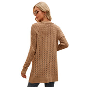 women's hollow-out knitted cardigan, view 2 - MRSLM