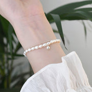 freshwater pearl bead bell bracelet, view 3 - MRSLM