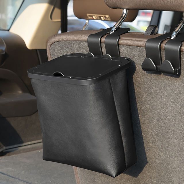 Leather Car Trash Can