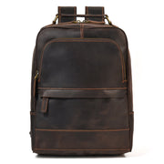 Retro cowhide leather backpack, view 4 - MRSLM