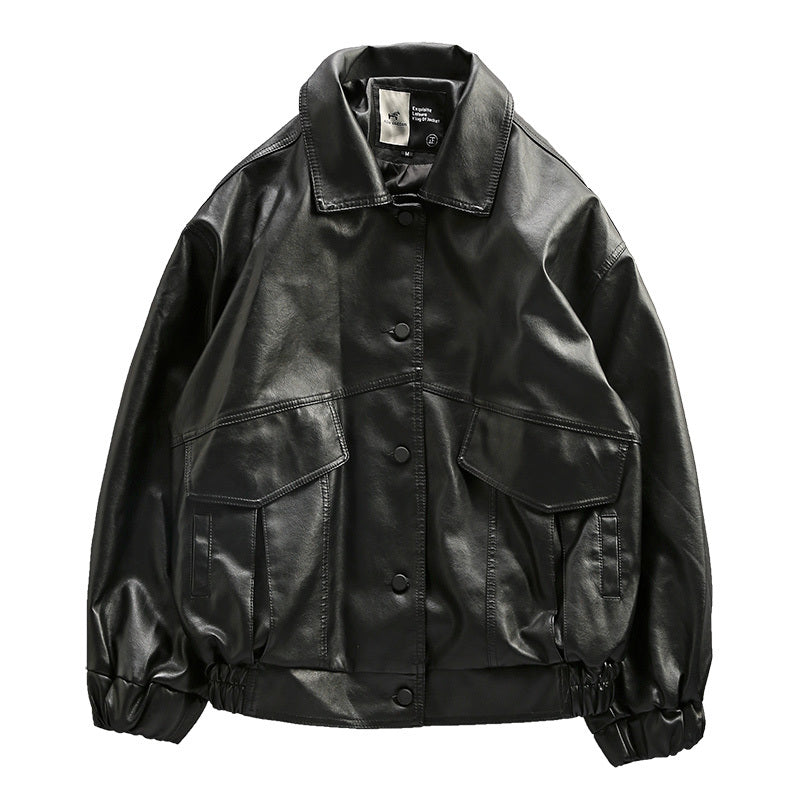 men's pu leather pilot jacket, view 3 - MRSLM